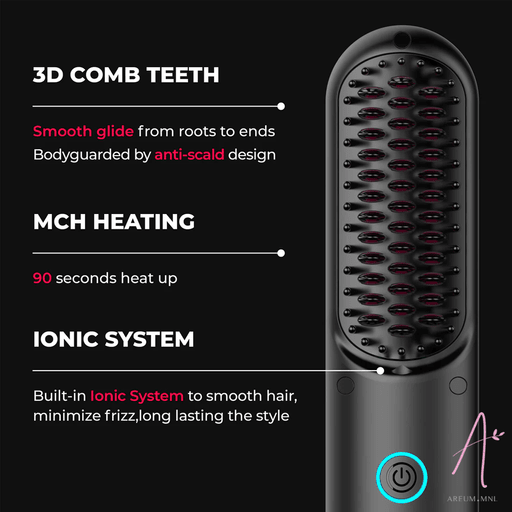 TYMO Porta Cordless Hair Straightener Brush